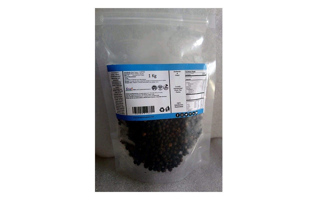 Spicebay Black Pepper    Pack  1 kilogram